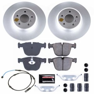 BMW 535i Brake Kit - Rear - PowerStop - Genuine Geomet Coated Rotors + Carbon-Fiber Ceramic Pads - `10-`17