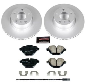 BMW X4 Brake Kit - Rear - PowerStop - Genuine Geomet Coated Rotors + Carbon-Fiber Ceramic Brake Pads - `15-`18