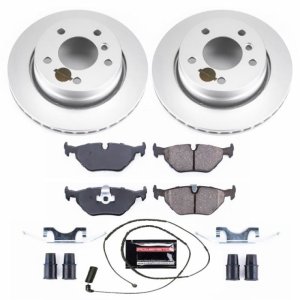 BMW 323Ci Brake Kit - Rear - PowerStop - Geomet 360 Coated Rotors + Z23 Carbon-Fiber Ceramic Pads - 2000