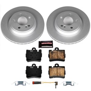 Mercedes-Benz CL500 Brake Kit - Rear - PowerStop - Genuine Geomet Coated Rotors + Z23 Carbon-Fiber Ceramic Pads - `00-`03