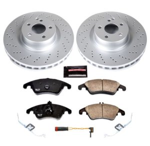 Mercedes-Benz C250 Brake Kit - Front - PowerStop - Z23 Evolution Sport Coated Rotors + Carbon-Fiber Ceramic Pads - `12-`15 Mercedes-Benz C250 Brake Kit - Front - PowerStop - Z23 Evolution Sport Coated Rotors + Carbon-Fiber Ceramic Pads - `12-`15