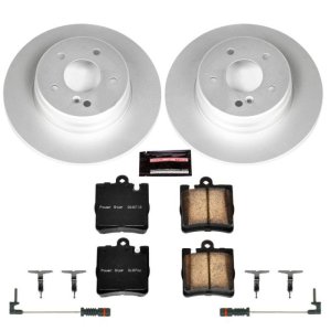 Mercedes-Benz CLK320 Brake Kit - Rear - PowerStop - Genuine Geomet Coated Rotors + Z23 Carbon-Fiber Ceramic Pads - `00-`02