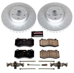 Mercedes-Benz CL550 Brake Kit - Front - PowerStop - Geomet Coated Rotors + Z23 Carbon-Fiber Ceramic Pads - `07-`08