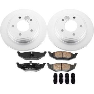 Chrysler LHS Brake Kit - Rear - PowerStop - GEOMET Coated Rotors + Z17 Ceramic Pads - `99-`01
