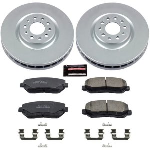 Chrysler 200 Brake Kit - Front - PowerStop - Z17 Evolution Geomet Coated Rotors + Low-Dust Ceramic Pads - `15-`17 Chrysler 200 Brake Kit - Front - PowerStop - Z17 Evolution Geomet Coated Rotors + Low-Dust Ceramic Pads - `15-`17