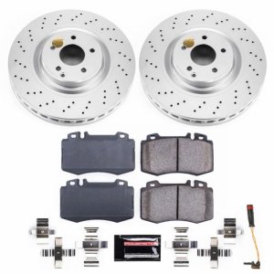 Mercedes-Benz CLK500 Brake Kit - Front - PowerStop - Z23 Evolution Coated - `03-`06 Mercedes-Benz CLK500 Brake Kit - Front - PowerStop - Z23 Evolution Coated - `03-`06