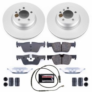 BMW 3 Series Brake Kit - Rear - PowerStop - Genuine Geomet Coated Rotor + Carbon-Fiber Ceramic Pads - `13-`18