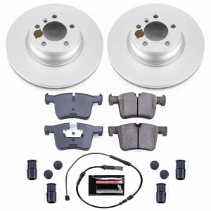 BMW 3 Series Brake Kit - Front - PowerStop - Geomet Coated Rotors + Carbon-Fiber Ceramic Pads - `13-`15
