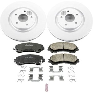 Nissan Rogue Brake Kit - Front - PowerStop - Z17 Evolution Geomet Coated Rotors + Low-Dust Ceramic Pads - `14-`19