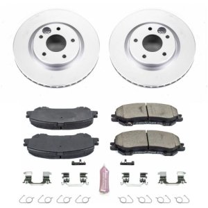 Nissan Rogue Brake Kit - Front - PowerStop - Z17 Evolution Geomet Coated Rotors + Low-Dust Ceramic Pads - `14-`19