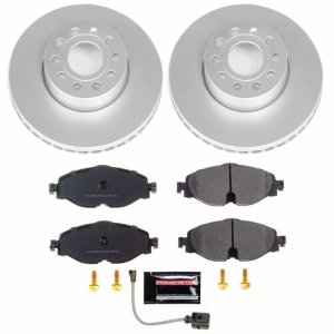 Audi A3 Brake Kit - Front - PowerStop - Geomet Coated Rotors + Z23 Carbon-Fiber Ceramic Pads - `15-`18 Audi A3 Brake Kit - Front - PowerStop - Geomet Coated Rotors + Z23 Carbon-Fiber Ceramic Pads - `15-`18