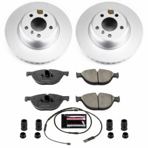 BMW 528 Brake Kit - Front - PowerStop - Geomet Coated Rotors + Carbon-Fiber Ceramic Pads - `12-`13