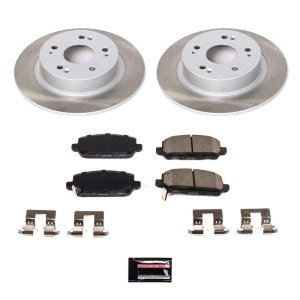 Lincoln Continental Brake Kit - Front + Rear - PowerStop - Geomet Coated Rotors + Low-Dust Ceramic Pads - 2019 Lincoln Continental Brake Kit - Front + Rear - PowerStop - Geomet Coated Rotors + Low-Dust Ceramic Pads - 2019