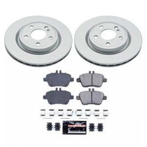 Mercedes-Benz CLA250 Brake Kit - Rear - PowerStop - Geomet Coated Rotors + Z23 Carbon-Fiber Ceramic Pads - `14-`19