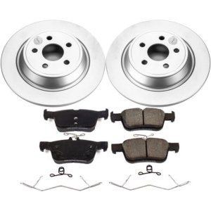 Lincoln Continental Brake Kit - Rear - PowerStop - Z17 Evolution Geomet Coated Rotors + Low-Dust Ceramic Pads - `17-`18 Lincoln Continental Brake Kit - Rear - PowerStop - Z17 Evolution Geomet Coated Rotors + Low-Dust Ceramic Pads - `17-`18