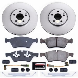 Mercedes-Benz E500 Brake Kit - Front - PowerStop - Geomet Coated Rotors + Z23 Carbon-Fiber Ceramic Pads - 2006 Mercedes-Benz E500 Brake Kit - Front - PowerStop - Geomet Coated Rotors + Z23 Carbon-Fiber Ceramic Pads - 2006