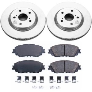 Toyota Avalon Brake Kit - Front - PowerStop - Z17 Evolution Geomet Coated Rotors + Ceramic Pads - 2019 Toyota Avalon Brake Kit - Front - PowerStop - Z17 Evolution Geomet Coated Rotors + Ceramic Pads - 2019