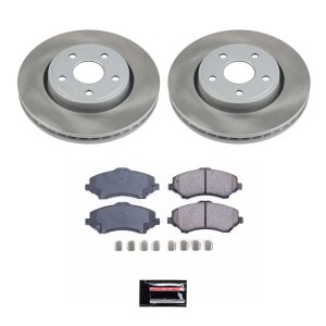 Audi A4 Quattro Brake Kit - Front + Rear - PowerStop - Genuine Geomet High-Carbon Coated Rotors + Carbon-Fiber Ceramic Pads - `04-`06