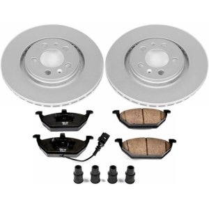 Volkswagen Beetle Brake Kit - Front - PowerStop - Geomet Coated Rotors + Z23 Carbon-Fiber Ceramic Pads - `99-`06 Volkswagen Beetle Brake Kit - Front - PowerStop - Geomet Coated Rotors + Z23 Carbon-Fiber Ceramic Pads - `99-`06