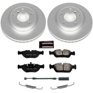 BMW Z3 Brake Kit - Front - PowerStop - Geomet Coated Rotors + Carbon-Fiber Ceramic Pads - `01-`02