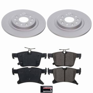 Chrysler Pacifica Brake Kit - Rear - PowerStop - Genuine Geomet Coated Rotors + Z17 Ceramic Pads - `20-`25