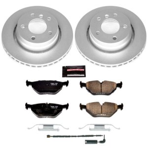 BMW 323i Brake Kit - Rear - PowerStop - Geomet Coated Rotors + Z23 Carbon-Fiber Ceramic Pads - 2000
