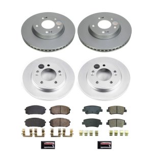 Hyundai Elantra Brake Kit - Front + Rear - PowerStop - Z17 Geomet Coated Rotors + Z17 Low-Dust Ceramic Pads - `21-`22 Hyundai Elantra Brake Kit - Front + Rear - PowerStop - Z17 Geomet Coated Rotors + Z17 Low-Dust Ceramic Pads - `21-`22