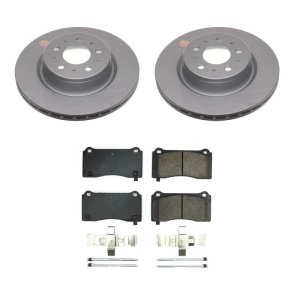 Tesla 3 Brake Kit - Front - PowerStop - Genuine Geomet Coated Rotor + Z17 Low-Dust Ceramic Pads - `17-`21 Tesla 3 Brake Kit - Front - PowerStop - Genuine Geomet Coated Rotor + Z17 Low-Dust Ceramic Pads - `17-`21