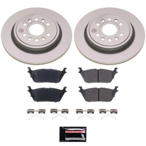 Jeep Grand Wagoneer Brake Kit - Rear - PowerStop - Z17 Evolution Geomet Coated Rotors + Z17 Low-Dust Ceramic Pads - `22-`23