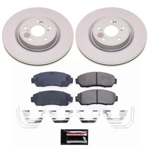 Honda CR-V Brake Kit - Front - PowerStop - Geomet Coated Rotors + Z17 Low-Dust Ceramic Pads - `20-`22 Honda CR-V Brake Kit - Front - PowerStop - Geomet Coated Rotors + Z17 Low-Dust Ceramic Pads - `20-`22