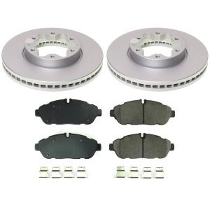 Ford Transit-150 Brake Kit - Front - PowerStop - Genuine Geomet Coated Rotors + Z17 Low-Dust Ceramic Pads - `20-`23 Ford Transit-150 Brake Kit - Front - PowerStop - Genuine Geomet Coated Rotors + Z17 Low-Dust Ceramic Pads - `20-`23