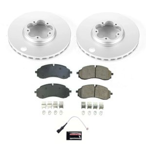 Ford Transit-250 Brake Kit - Front - PowerStop - Geomet Coated Rotors + Z17 Ceramic Pads - 2022+