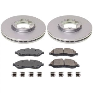 Ford Transit-150 Brake Kit - Front - PowerStop - Genuine Geomet Coated Rotors + Z17 Low-Dust Ceramic Pads - `20-`21 Ford Transit-150 Brake Kit - Front - PowerStop - Genuine Geomet Coated Rotors + Z17 Low-Dust Ceramic Pads - `20-`21