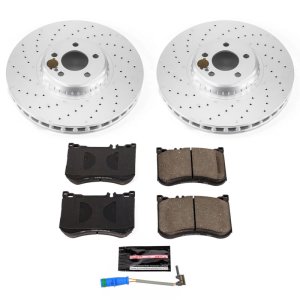 Mercedes-Benz E53 AMG Brake Kit - Front - PowerStop - Geomet Coated Rotors + Z23 Carbon-Fiber Ceramic Pads - `19-`22 Mercedes-Benz E53 AMG Brake Kit - Front - PowerStop - Geomet Coated Rotors + Z23 Carbon-Fiber Ceramic Pads - `19-`22