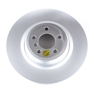 BMW 5 Series Brake Rotor (1) - Rear - PowerStop - Evolution High Carbon Geomet Coated - Silver - `10-`15