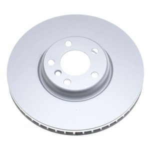 BMW 5 Series Brake Rotor (1) - Front Right - PowerStop - Evolution High Carbon Geomet Coated - Silver - `11-`16
