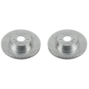 Mercedes-Benz CLS550 Brake Rotors (2) - Rear - PowerStop - Evolution Drilled & Slotted - `12-`18