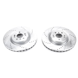Mercedes-Benz GLE300d Brake Rotors (2) - Front - PowerStop - Evolution Drilled & Slotted - `16-`17