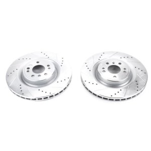 Mercedes-Benz GLE300d Brake Rotors (2) - Front - PowerStop - Evolution Drilled & Slotted - `16-`17 Mercedes-Benz GLE300d Brake Rotors (2) - Front - PowerStop - Evolution Drilled & Slotted - `16-`17