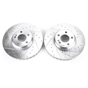 Mercedes-Benz C300 Brake Rotors (2) - Front - PowerStop - Evolution Drilled & Slotted - `15-`18 Mercedes-Benz C300 Brake Rotors (2) - Front - PowerStop - Evolution Drilled & Slotted - `15-`18