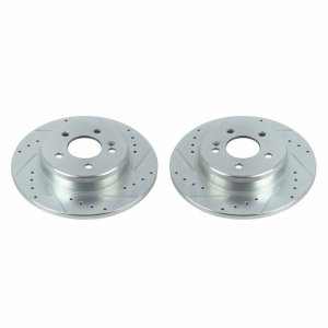 Mercedes-Benz C300 Brake Rotors (2) - Rear - PowerStop - Drilled & Slotted Evolution - `17-`18 Mercedes-Benz C300 Brake Rotors (2) - Rear - PowerStop - Drilled & Slotted Evolution - `17-`18