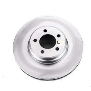 Land Rover Range Rover Brake Rotor (1) - Front - PowerStop - Evolution Coated, High Carbon, GEOMET 360 - Silver - `03-`05