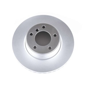 BMW 5 Series Brake Rotor (1) - Front - PowerStop - Evolution High Carbon Geomet Coated - Silver - `04-`07