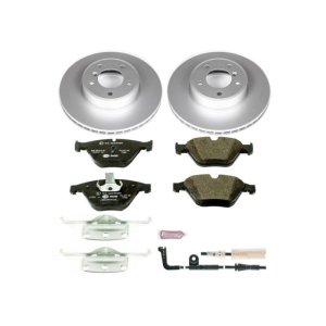 BMW 535i Brake Kit - Front - PowerStop - Genuine Geomet Coated Rotors + ECE-R90 Certified Brake Pads - `09-`10
