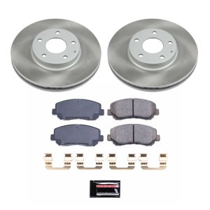 Mercedes-Benz CLK320 Brake Kit - Front + Rear - PowerStop - High-Carbon Coated Rotors + ECE-R90 Brake Pads - `00-`02