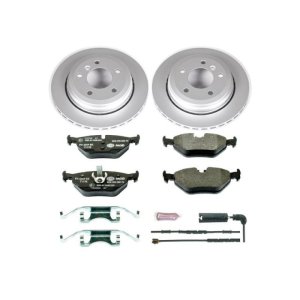 BMW 3 Series Brake Kit - Rear - PowerStop - Genuine GEOMET Coated Rotors + ECE-R90 Certified Pads + Hardware - `01-`05