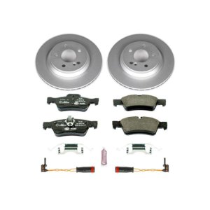 Mercedes-Benz S500 Brake Kit - Rear - PowerStop - Genuine Geomet Coated Rotors + ECE-R90 Certified Pads + Hardware Kit - `03-`06 Mercedes-Benz S500 Brake Kit - Rear - PowerStop - Genuine Geomet Coated Rotors + ECE-R90 Certified Pads + Hardware Kit - `03-`06
