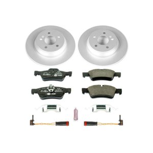 Mercedes-Benz S350 Brake Kit - Rear - PowerStop - Euro-Stop Kit with Geomet Coated Rotors + ECE-R90 Certified Pads - 2006 Mercedes-Benz S350 Brake Kit - Rear - PowerStop - Euro-Stop Kit with Geomet Coated Rotors + ECE-R90 Certified Pads - 2006