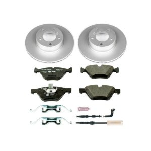 BMW 3 Series Brake Kit - Front - PowerStop - Genuine Geomet Coated Rotors + ECE-R90 Certified Pads - 2006