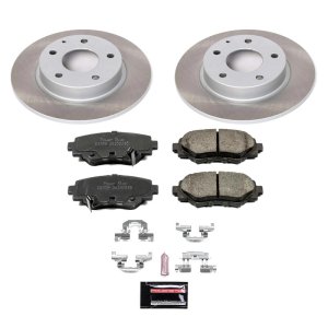 Mercedes-Benz CL500 Brake Kit - Front + Rear - PowerStop - High-Carbon Coated Rotors + ECE-R90 Brake Pads + Hardware Kit - `99-`03